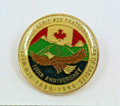 New Westminster Aerie #20 Fraternal Order of Eagles 100 Anniversary Pin ... - £12.22 GBP