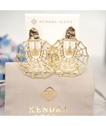 Kendra Scott Gold Cubic Zirconia Spiderweb Large Statement Earrings NWT - $205.55 CAD