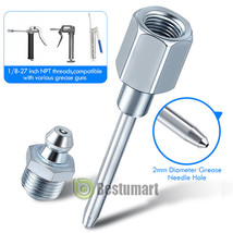 Grease Gun Injector Tip Needle Gauge Attachment Coupler Fittings Kit Fit... - £14.38 GBP