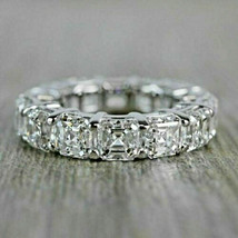 Anniversary Ring 5.00Ct Simulated Diamond Wedding Band 14k White Gold Size 9.5 - £196.94 GBP