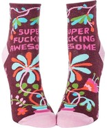 Blue Q Women&#39;s Novelty Ankle Socks Super F--king Awesome women&#39;s shoe si... - $13.85