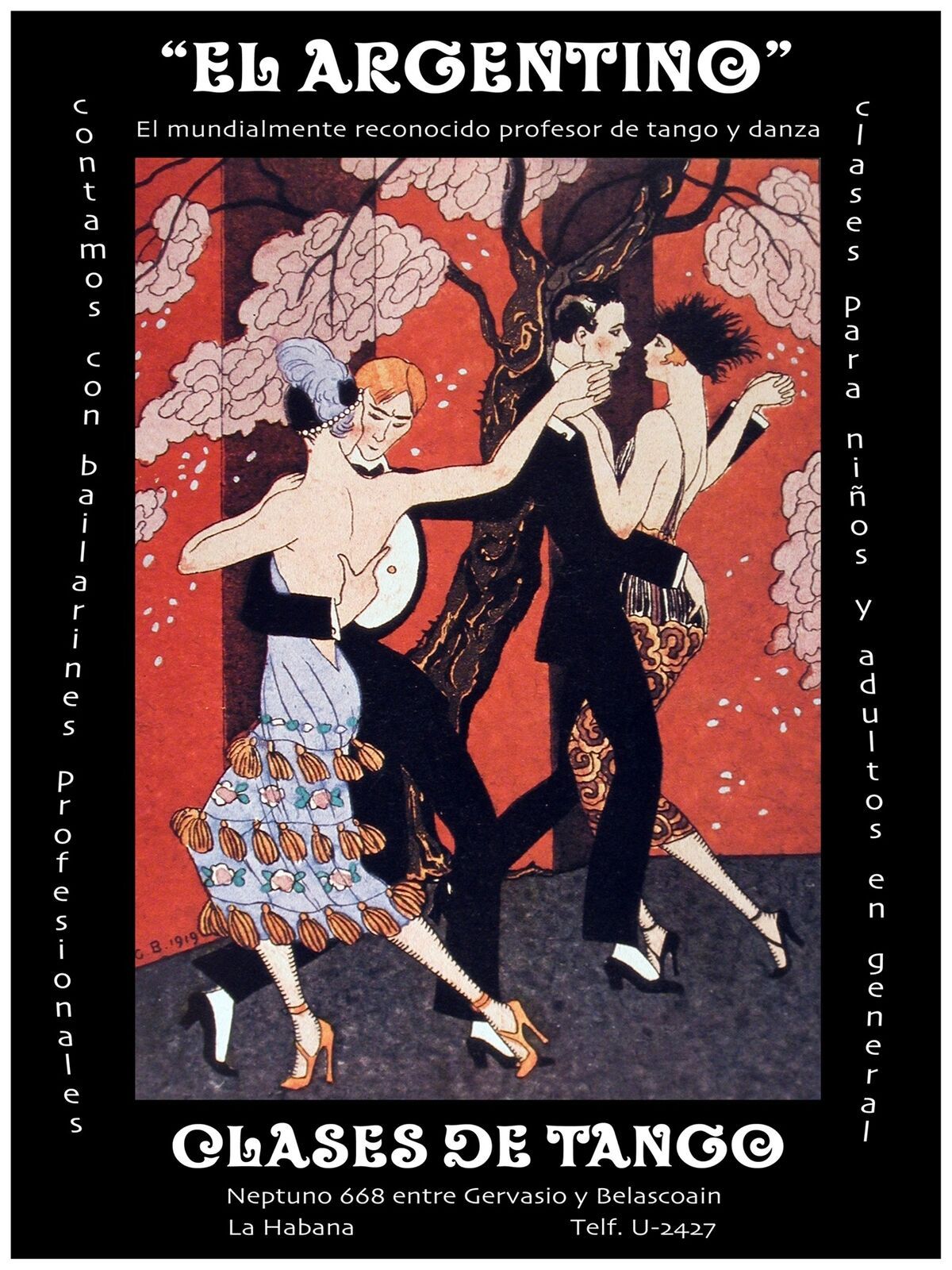 7567.Decoration Poster.Home Room wall shop art design.El Argentino Tango classes
