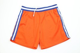 Vtg 70s Streetwear Mens L Striped Above Knee Gym Basketball Shorts Orange USA - £54.14 GBP