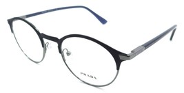 Prada Eyeglasses Frames PR 58YV 02N-1O1 48-20-145 Matte Blue Made in Italy - $196.00