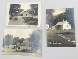 3 Vintage RPPC US President Herbert Hoover Birthplace Postcards West Bra... - $9.49