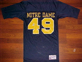 Notre Dame Fighting Irish #49 NCAA Champion Blue Yellow Football Jersey S - £41.22 GBP