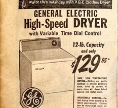 General Electric Dryer Advertisement 1963 Manhattan NYC Appliance Store ... - $29.99