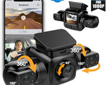 360 Wifi Dash Cam Recorder 3 Channel 2K Car Camera Dvr Vehicle Video G-S... - $184.37