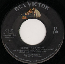 Elvis Presley With The Jordanaires - Return To Sender/Where Do You Come From? - £1.64 GBP