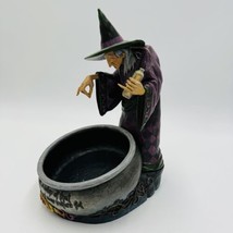Jim Shore Witch&#39;s Brew Cauldron Candy Bowl Rare Figurine Heartwood Creek - £132.34 GBP