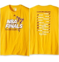 Adidas NBA Cleveland Cavaliers 2017 NBA Finals 2 Sided SS T-Shirt Gold M... - $13.52