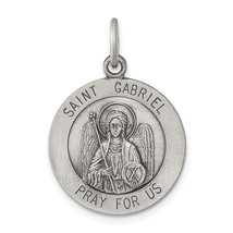 Silver Antiqued Saint Gabriel Medal QC5818 - $51.17