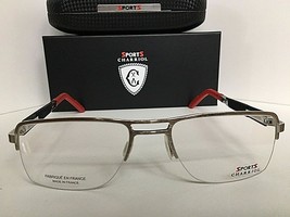 New Charriol Sport SP 23004 C6 54mm Silver Semi-Rimless Men&#39;s Eyeglasses Frame - £125.31 GBP