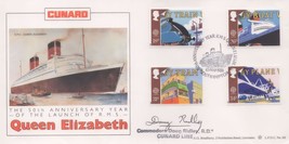 Doug Ridley Captain Cunard Line Queen Elizabeth Ship Hand Signed RARE FDC - £31.28 GBP