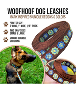 BATIK INSPIRATIONS LEASHES BY WOOFHOOF - £11.17 GBP