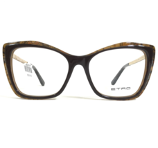 Etro Eyeglasses Frames ET2631 211 Brown Paisley Gold Cat Eye Full Rim 52-16-140 - £58.67 GBP
