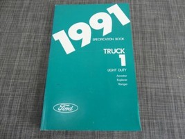 1991 Ford Truck 1 Light Duty Specification Book Rear Wheel Drive - £8.09 GBP
