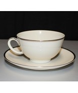 Noritake IVONNE Cup & Saucer Set Ivory/Platinum China 7522 - Multiple Available - $7.95