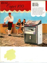 Capri 100 Rock-Ola 1963 Jukebox Flyer Original Phonograph Music Promo Ar... - $40.50