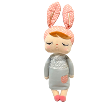 METOO 17&quot; Angela Plush Sleeping Girl Bunny Rabbit Baby Rag Doll Stuffed ... - $14.04