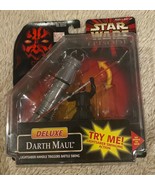 STAR WARS Episode 1 Deluxe DARTH MAUL Lightsaber 3.75&quot; Action Figure 199... - £12.69 GBP
