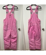 Lands End Girls Solid Pink Ski Bib Snow Pants Size 16H Husky Waterproof XL - $33.66