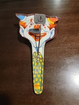 Vintage 1950s Halloween Tin Litho Horned Clown Noise Maker - US Metal To... - $14.84