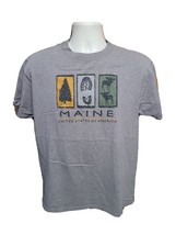 Maine United States of America Adult Medium Gray TShirt - $14.85
