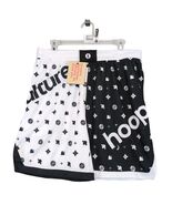 NWT Hoop Culture Men&#39;s L Basketball Shorts Black White Athletic Elastic ... - $50.41 CAD
