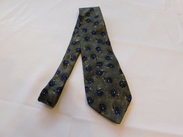 Van Heusen Imported Silk Tie Neck neckwear 60&quot; print Multi Colored Green... - £14.17 GBP