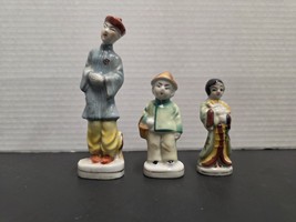 Made In Occupied Japan Lot Of 3 Asian Figurines Glazed Painted 3 Inch 5 ... - $190.36 MXN