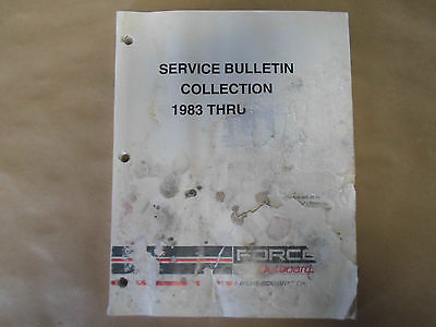 1983-1989 Force Outboards Service Bulletin Collection Boat WATER DAMAGE - $8.69