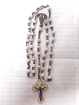 Crucifix Cross Catholic Rosary 14&quot; Italy Beaded Decades Metal Chain Mary... - £15.71 GBP