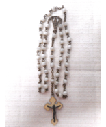 Crucifix Cross Catholic Rosary 14&quot; Italy Beaded Decades Metal Chain Mary... - £15.68 GBP