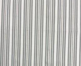 Ballard Designs Rinna Gray Ivory Tailored Stripes Multiuse Fabric 3.3 Yards 54&quot;W - £37.56 GBP