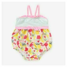 Cat &amp; Jack Baby Girls Snap  Fruit Print One Piece Swimsuit Size 3-6 Mont... - £7.85 GBP