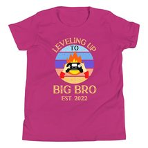 Leveled Up to Big Brother Est 2022 Promoted to Big Bro Tee Youth T-Shirt Black - £16.92 GBP