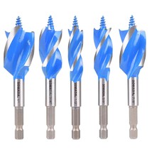 Auger Drill Bit Set For Wood, 5-Piece, 1/2&quot;, 5/8&quot;, 3/4&quot;, 7/8&quot; And 1&quot; Inch Size,  - £36.76 GBP