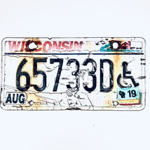 2019 United States Wisconsin Disabled Passenger License Plate 65733D - $16.82