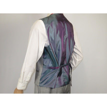 Mens Three Piece Suit Vested VITALI Soft Fabric With Sheen M3090 Stone Gray 3pc image 10