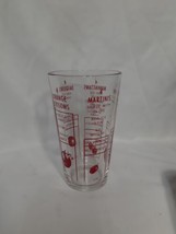 Vintage MCM Federal Glass Drink Recipe Mixer Glass Measure Cup Manhattan Bronx - $17.46
