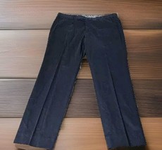 39 X 31 Ermenegildo Zegna    Solid Navy Blue Trouser Chinos 56R Slim Pants - $59.99