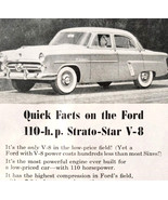 1952 Ford Strato Star V8 Car Advertisement Automobilia 110 Horsepower F1B - $377.73 MXN