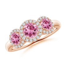 Authenticity Guarantee

ANGARA 1.27 Ct Pink Tourmaline Three Stone Halo Ring ... - £1,630.08 GBP