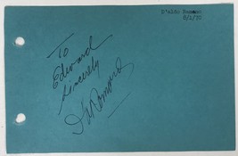 D&#39;Aldo Romano Signed Autographed Vintage 4x6 Signature Page - £15.97 GBP