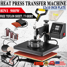 8 In 1 Digital T-Shirt Heat Press Printing Machine Sublimation T-Shirt M... - £203.99 GBP