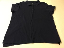 Women Polo Shirt Plus Size Blue Casual Uniform Top New  - $10.98