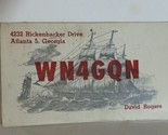 Vintage CB Ham Radio Card W4NGQN Atlanta Georgia - $4.94