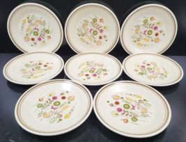 8 Lenox Sprite Bread Butter Plates Set Vintage Butterfly Floral Temperware Retro - £47.37 GBP