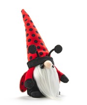 Ladybug Gnome Pocket Sized Plush Figurine Red 9" High Romeo Spotted Soft Body image 2